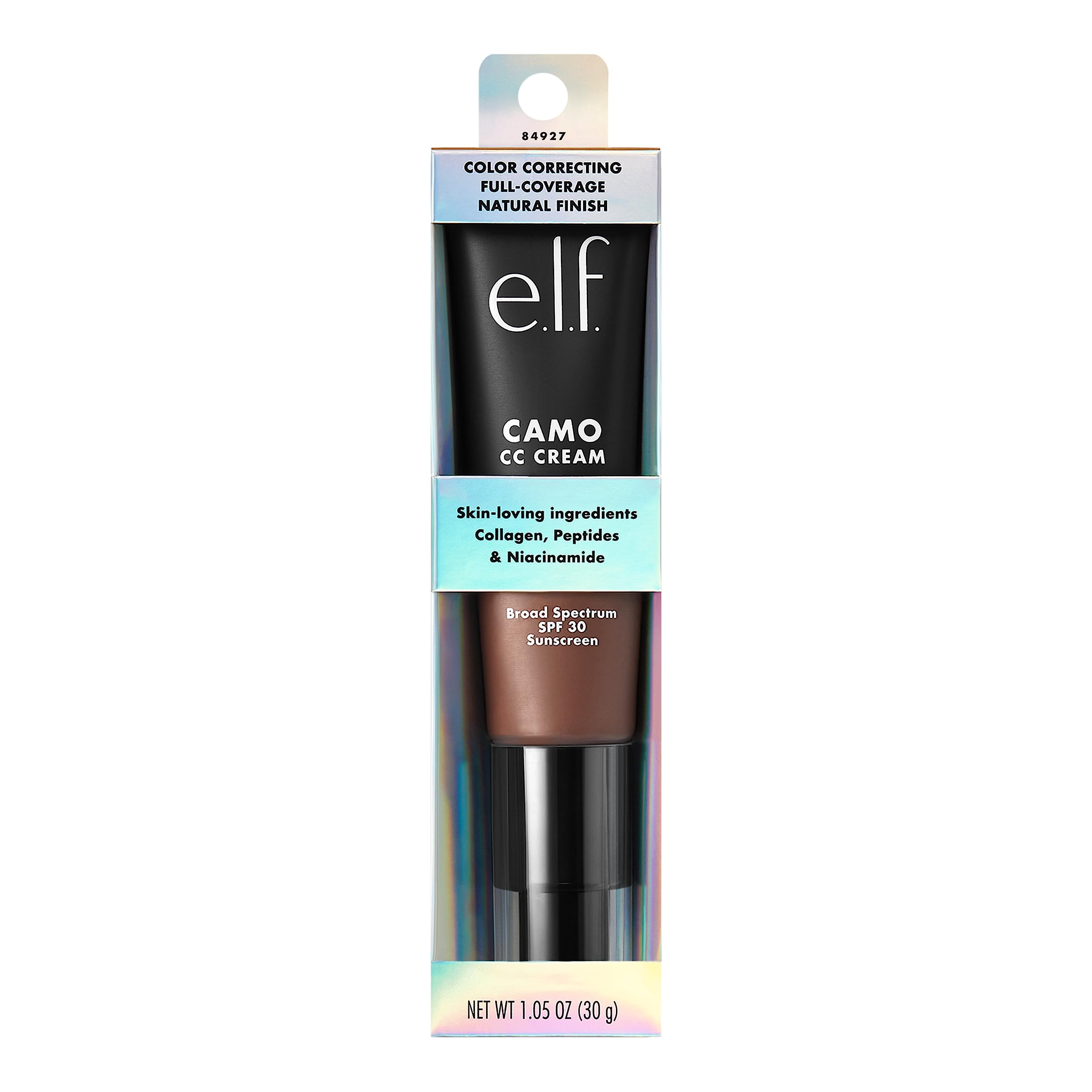 e.l.f. Camo CC Cream | Color Correcting Full Coverage Foundation with SPF 30 | Rich 620 W | 1.05 Oz (30g)